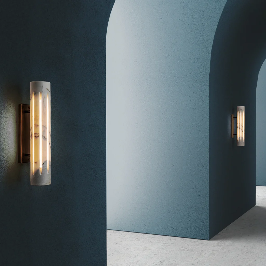 Aura Cylinder Marble Sconce – image 3