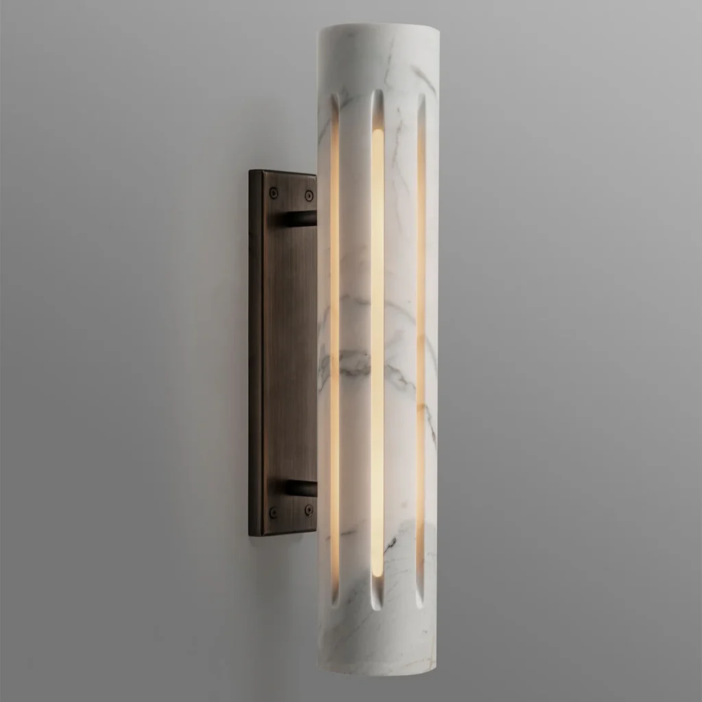 Aura Cylinder Marble Sconce – image 5