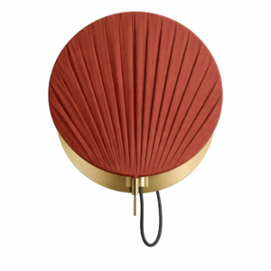 pleated kumaş duvar apliği – kırmızı