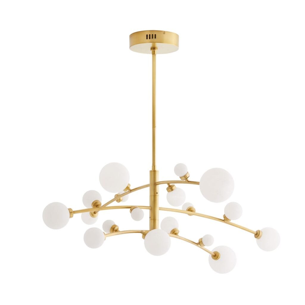 Modern Opal Glass Pendant Chandelier – image 3