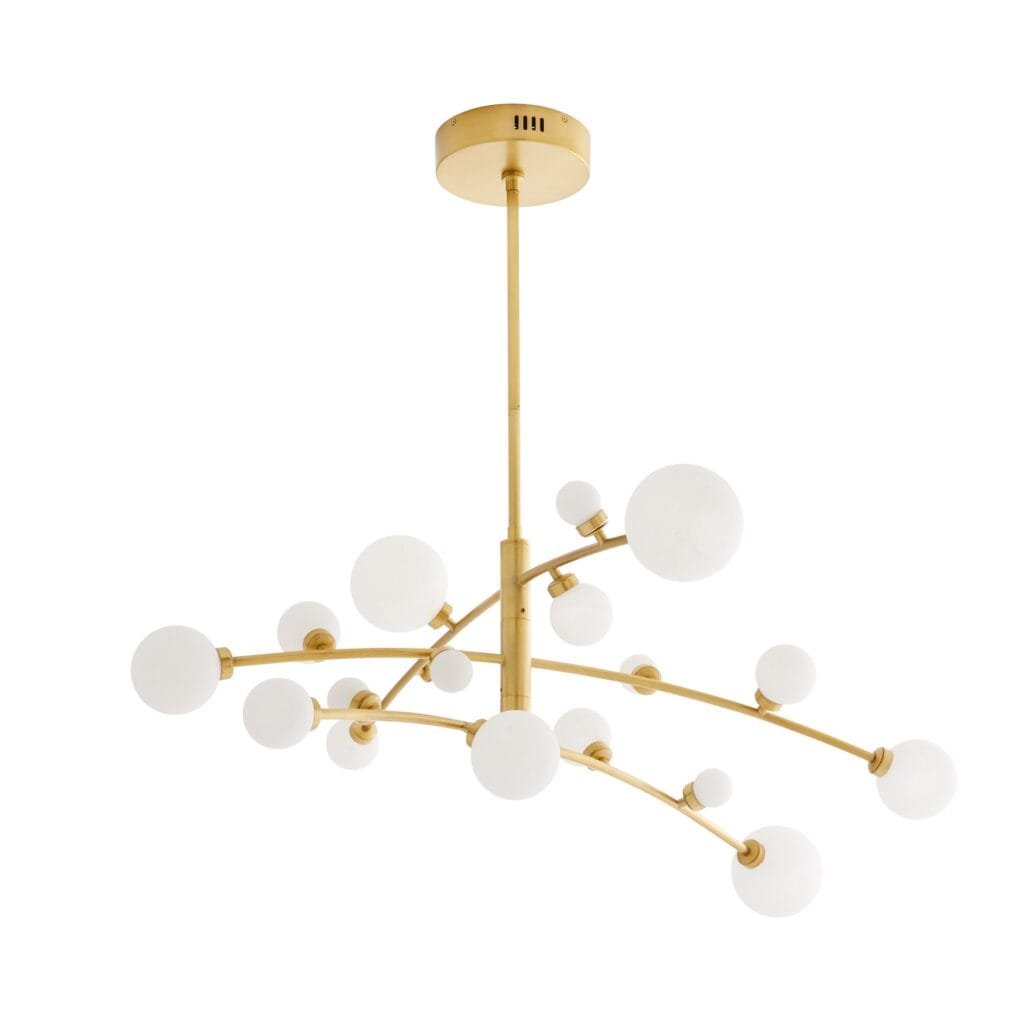 Modern Opal Glass Pendant Chandelier – image 5