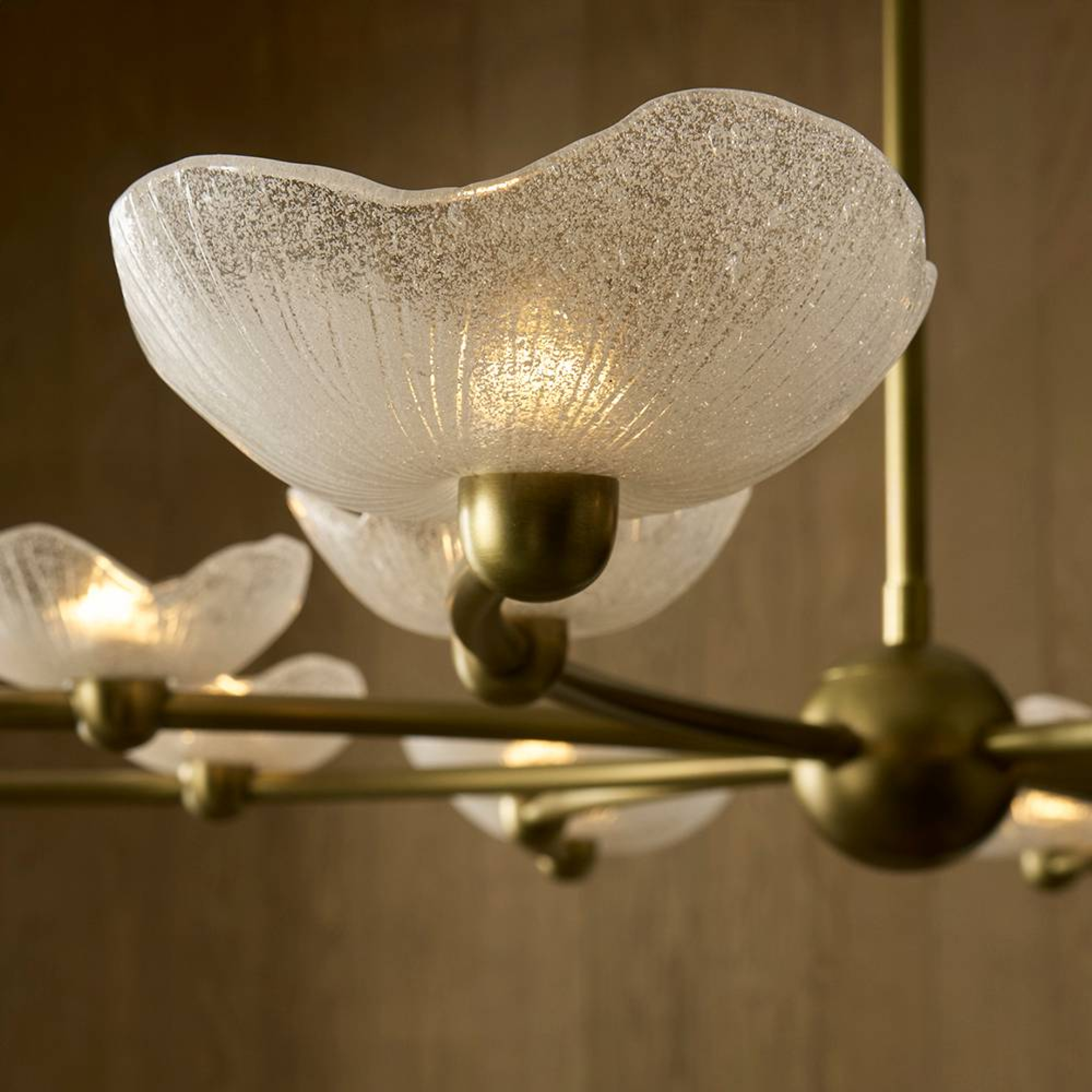 fleurana 16’lı Çiçek camlı avize