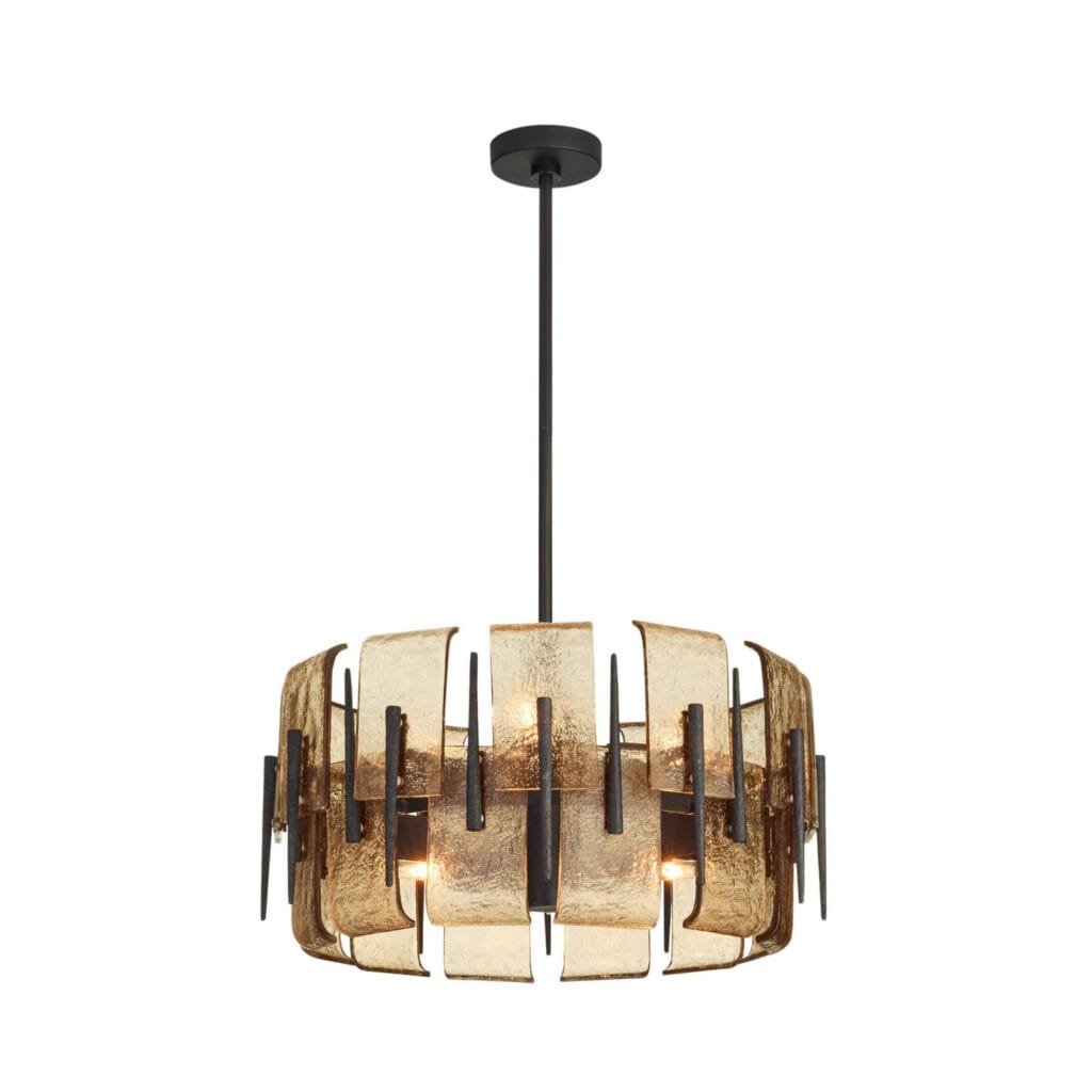 Lumora 6-Light Glass Pendant Chandelier
