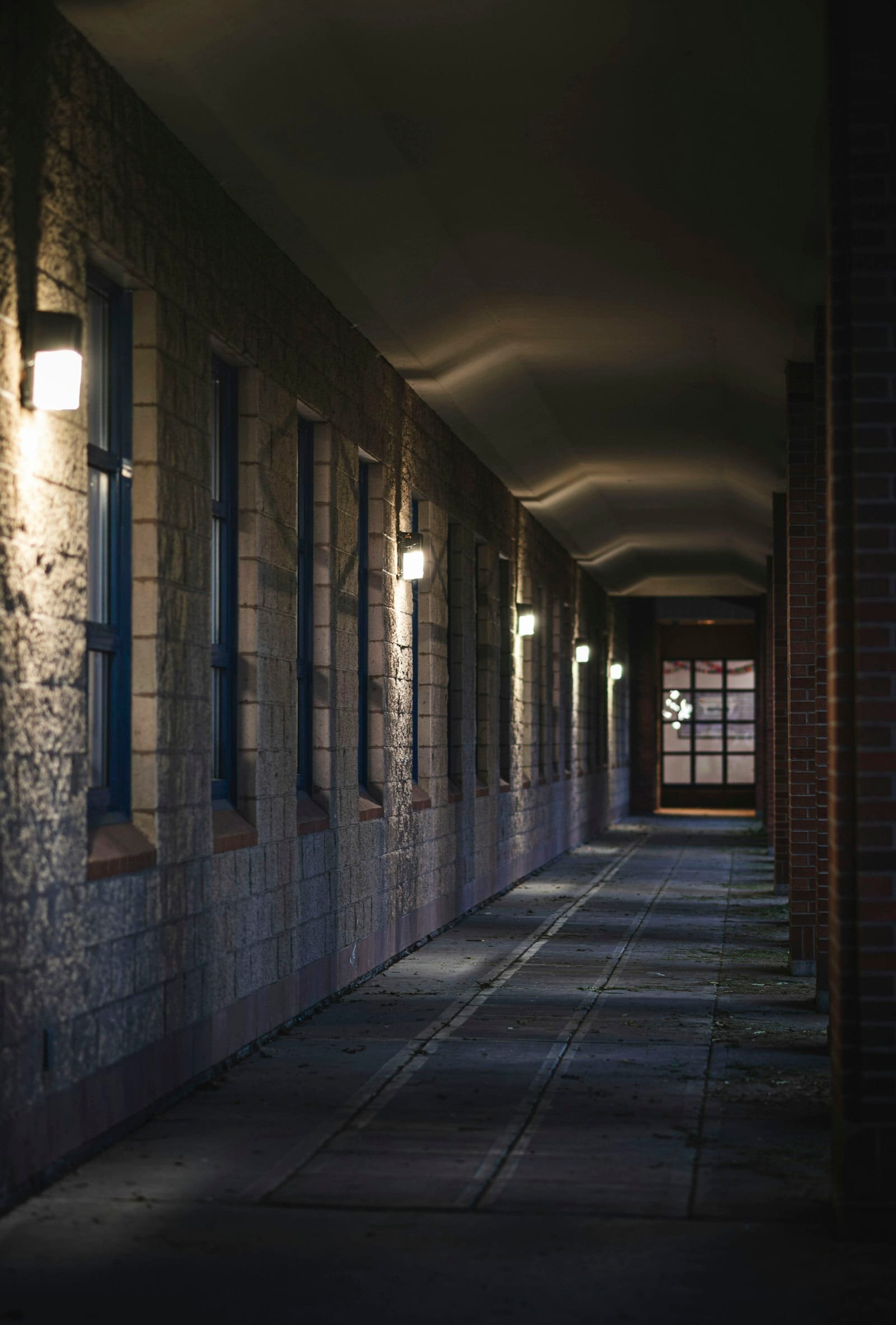 Outdoor lighting at night