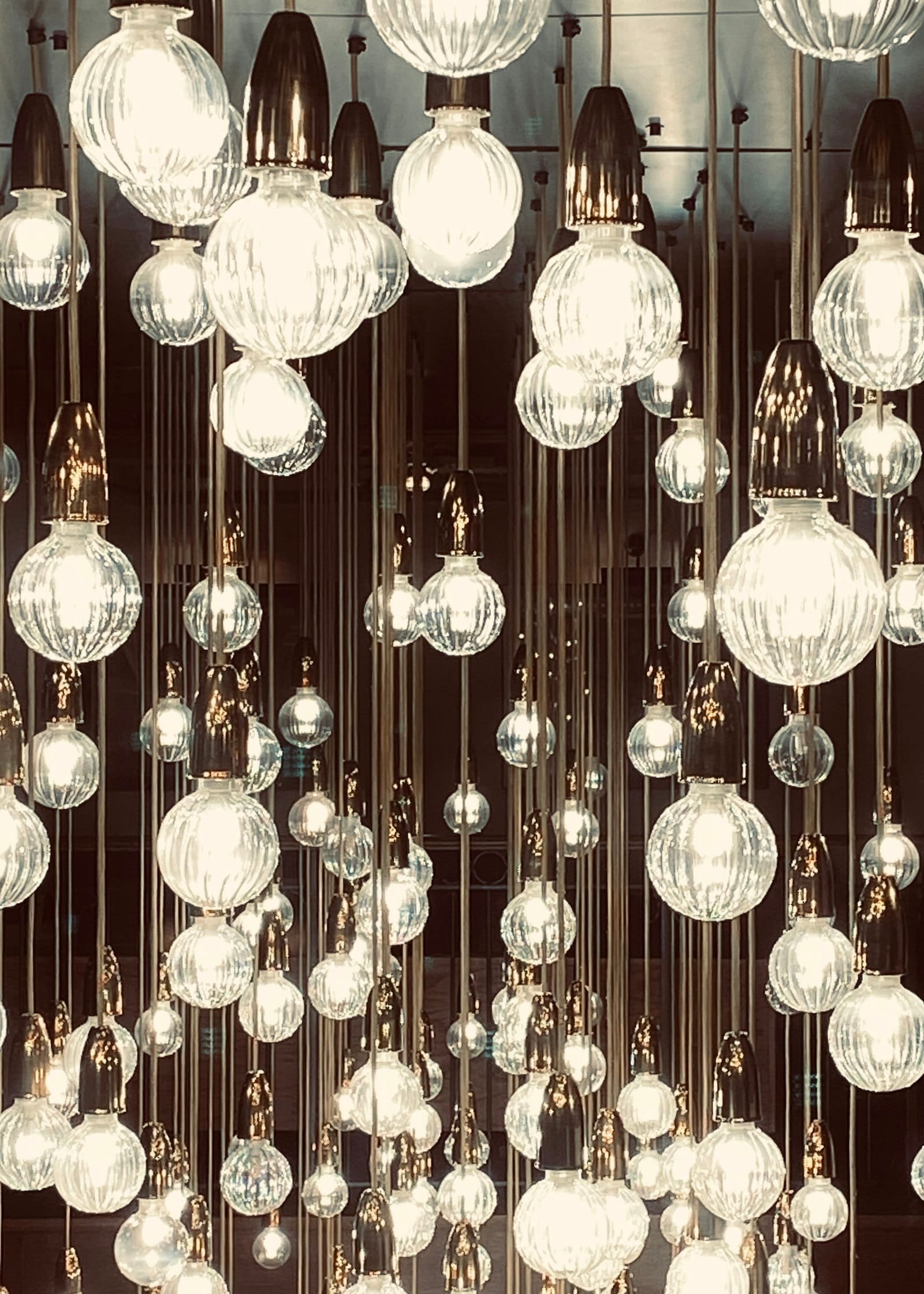 Boutique hotel lobby pendant lighting