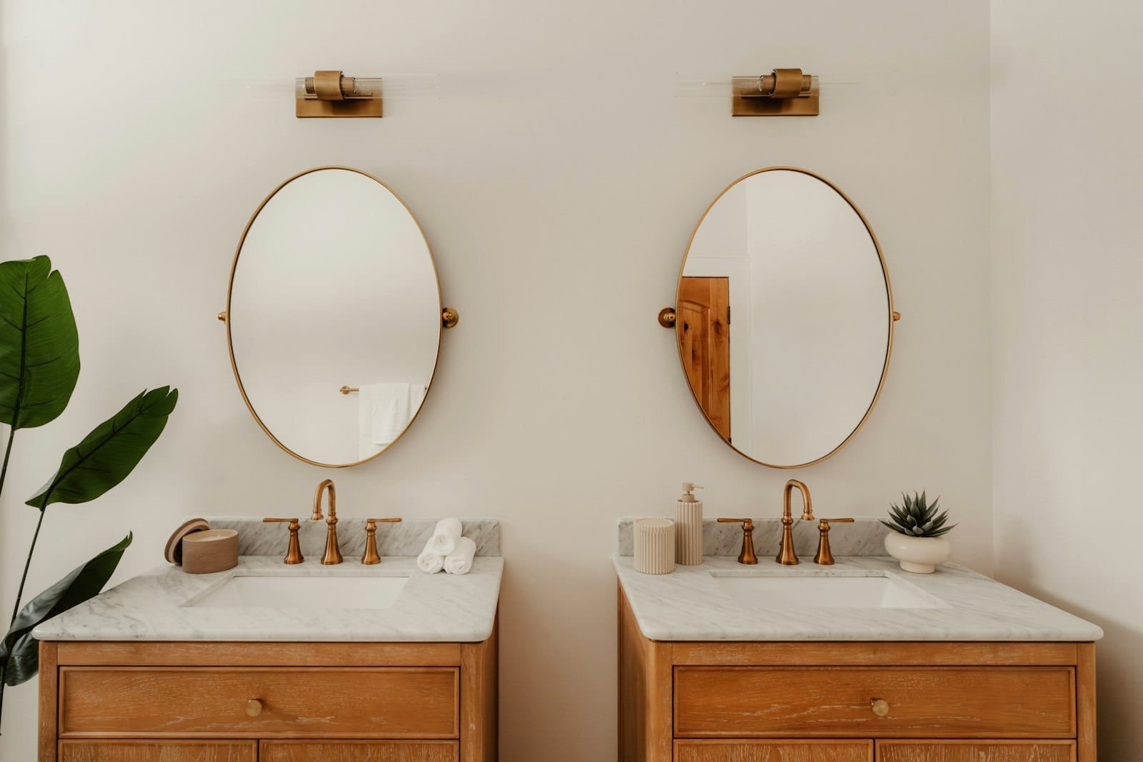 Brass sconce indoors