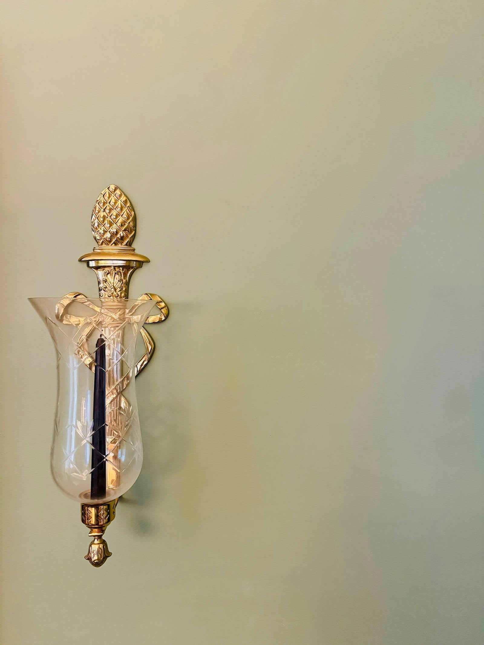 Brass sconce bedroom lighting