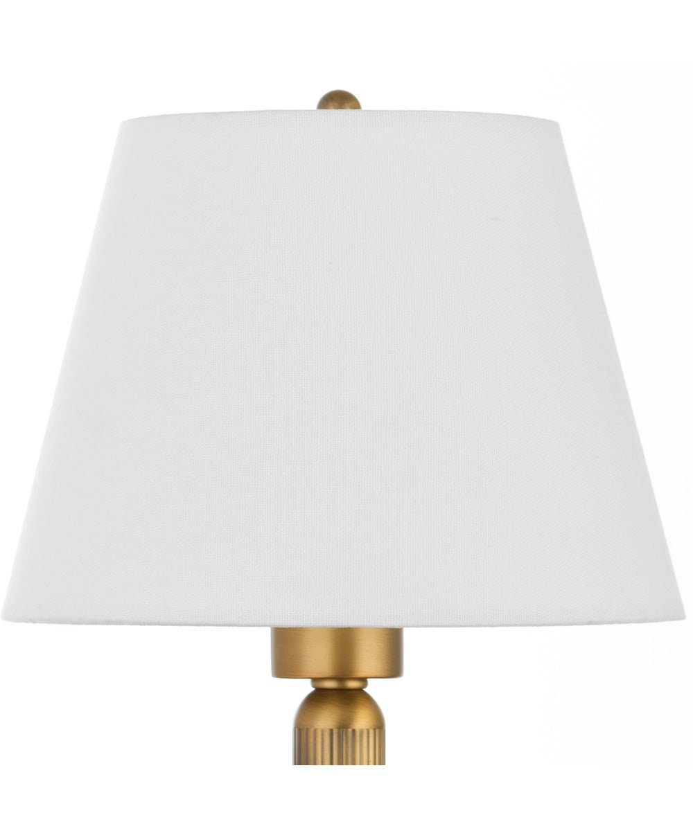 Pefki Long Body White Shade Brushed Brass Wall Sconce – image 3