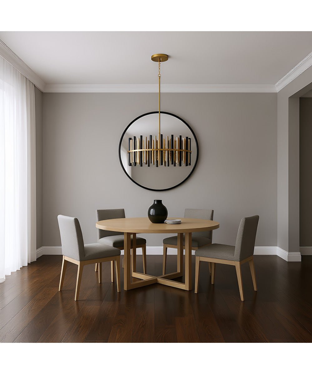 Asprovalta Brushed Gold Rod Drum Chandelier – image 3