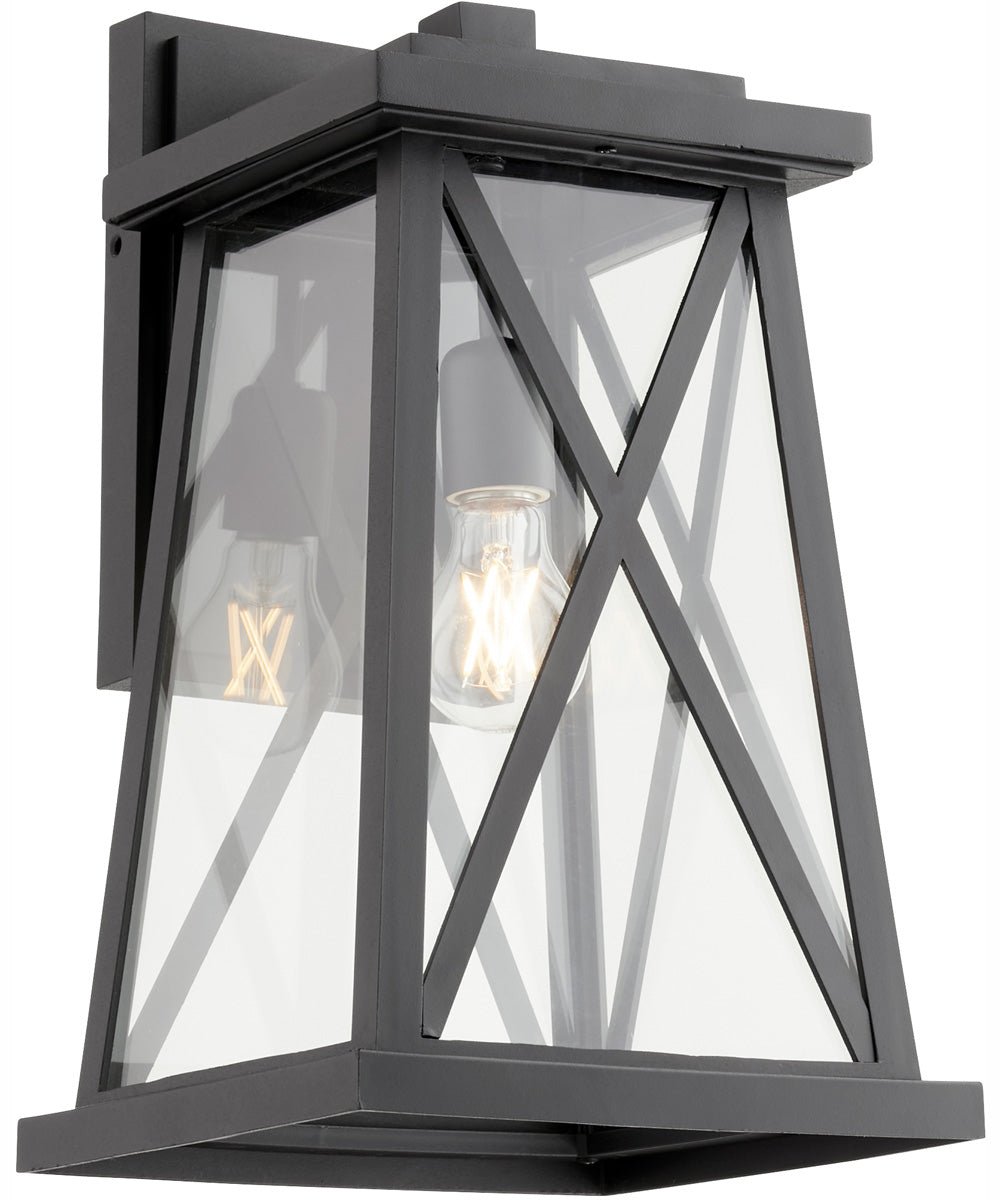 Thripti Cross Rod Trapezoid Black Lantern Outdoor Wall Light – image 2