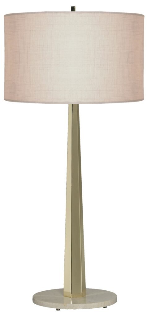 Zagora Brass Body Travertine Base Table Lamp