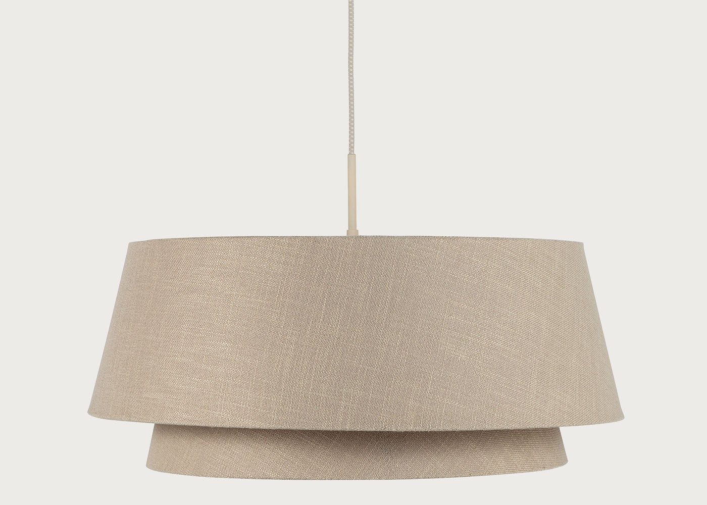 Fiorenzuola Two Tier Fabric Shade Wide Pendant