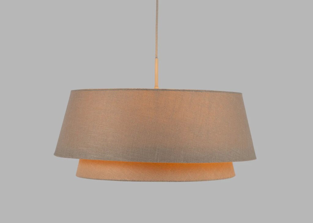 Fiorenzuola Two Tier Fabric Shade Wide Pendant – image 3