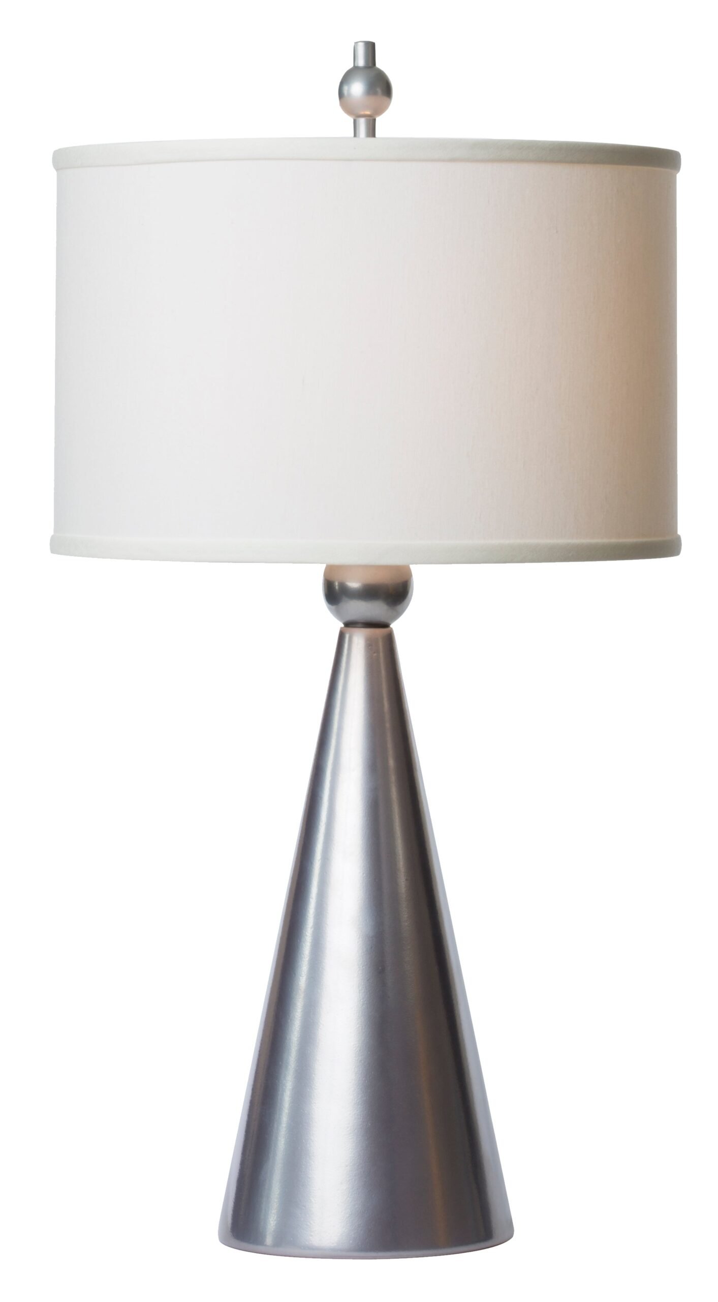 Lafkos Silver Conical Metal Table Lamp