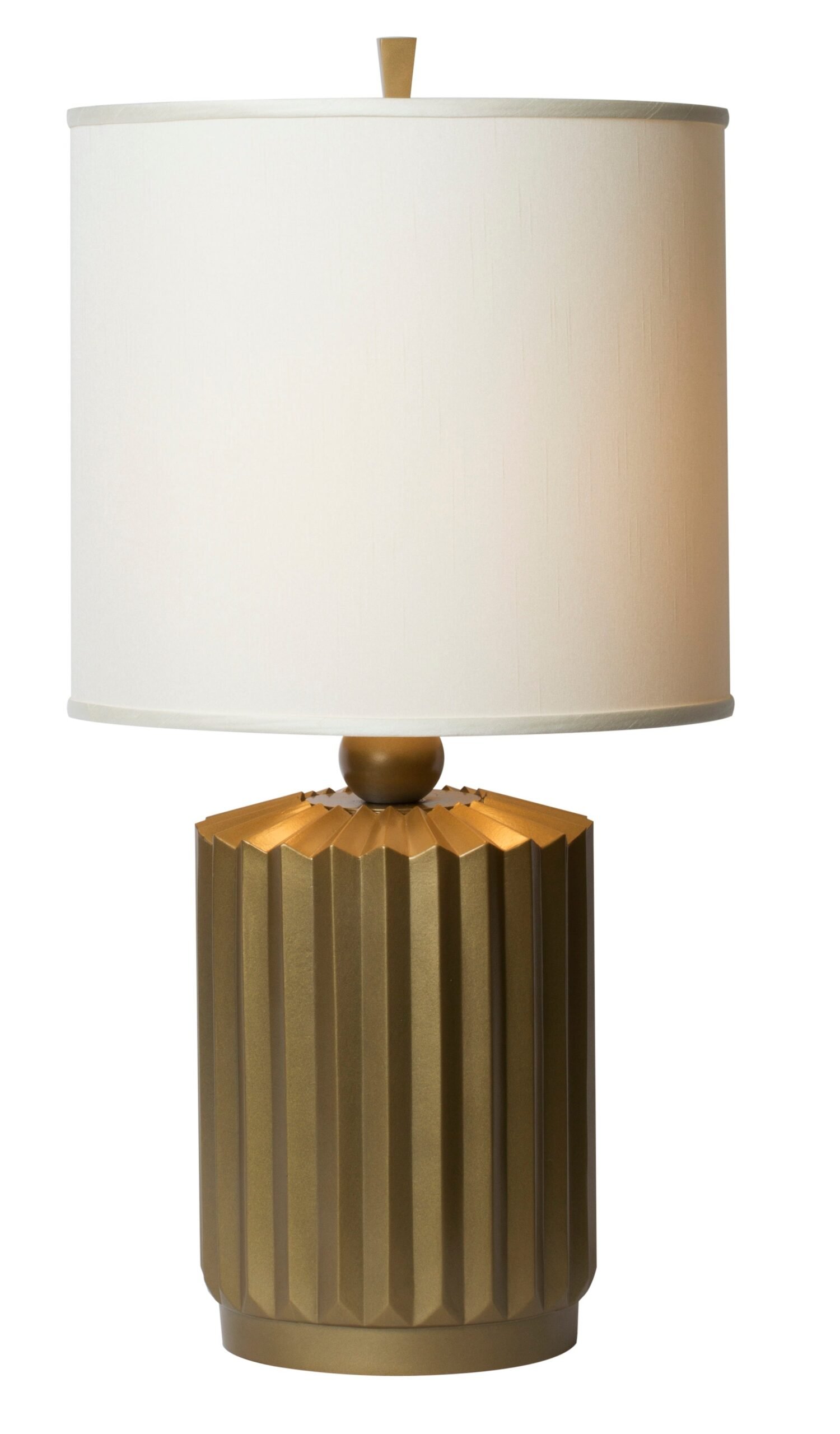 Argalasti Matte Gold Fluted Metal Table Lamp