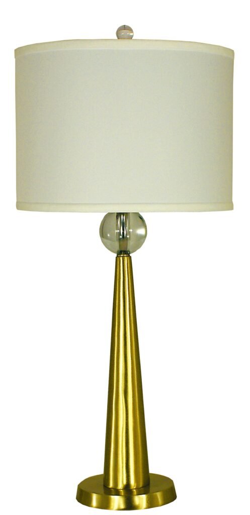 Mouresi Brushed Brass Conical Table Lamp