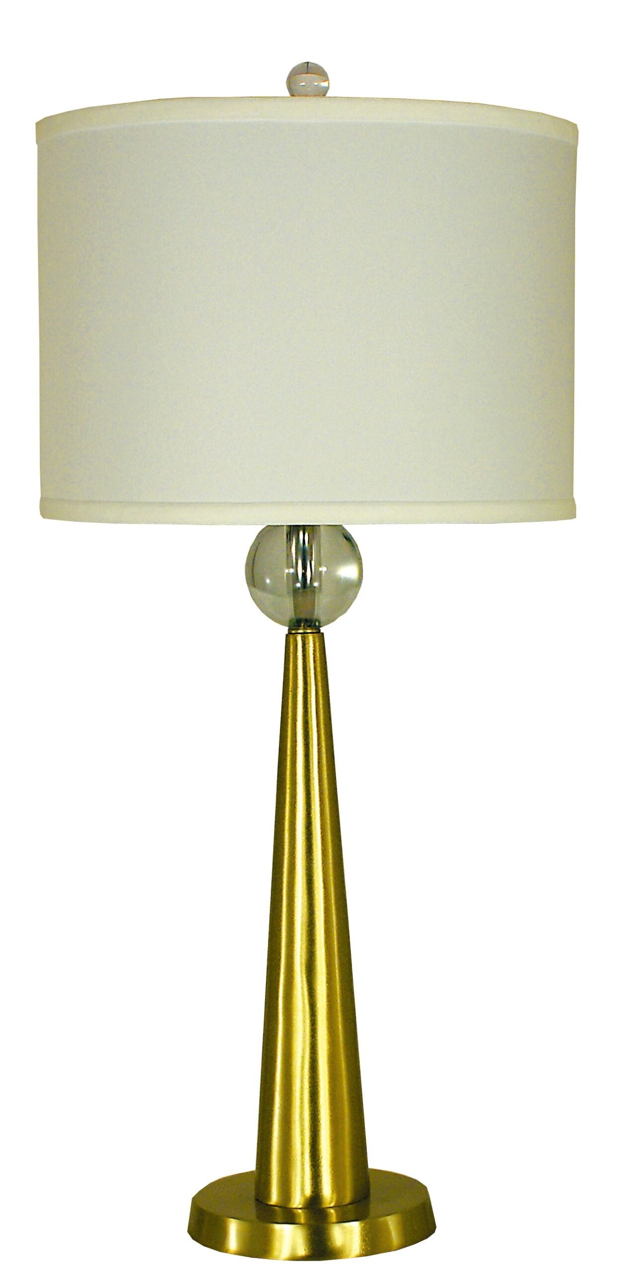 Mouresi Brushed Brass Conical Table Lamp