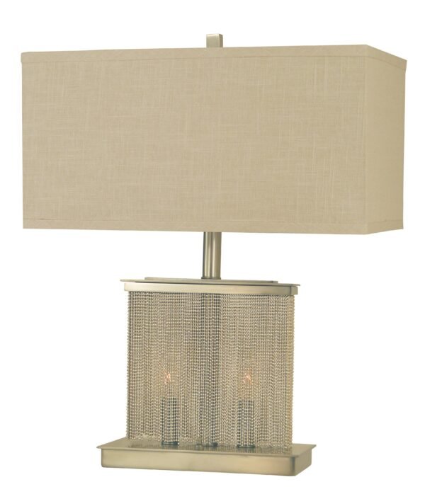 Castiglioncello Rectangular Shade Nickel Table Lamp