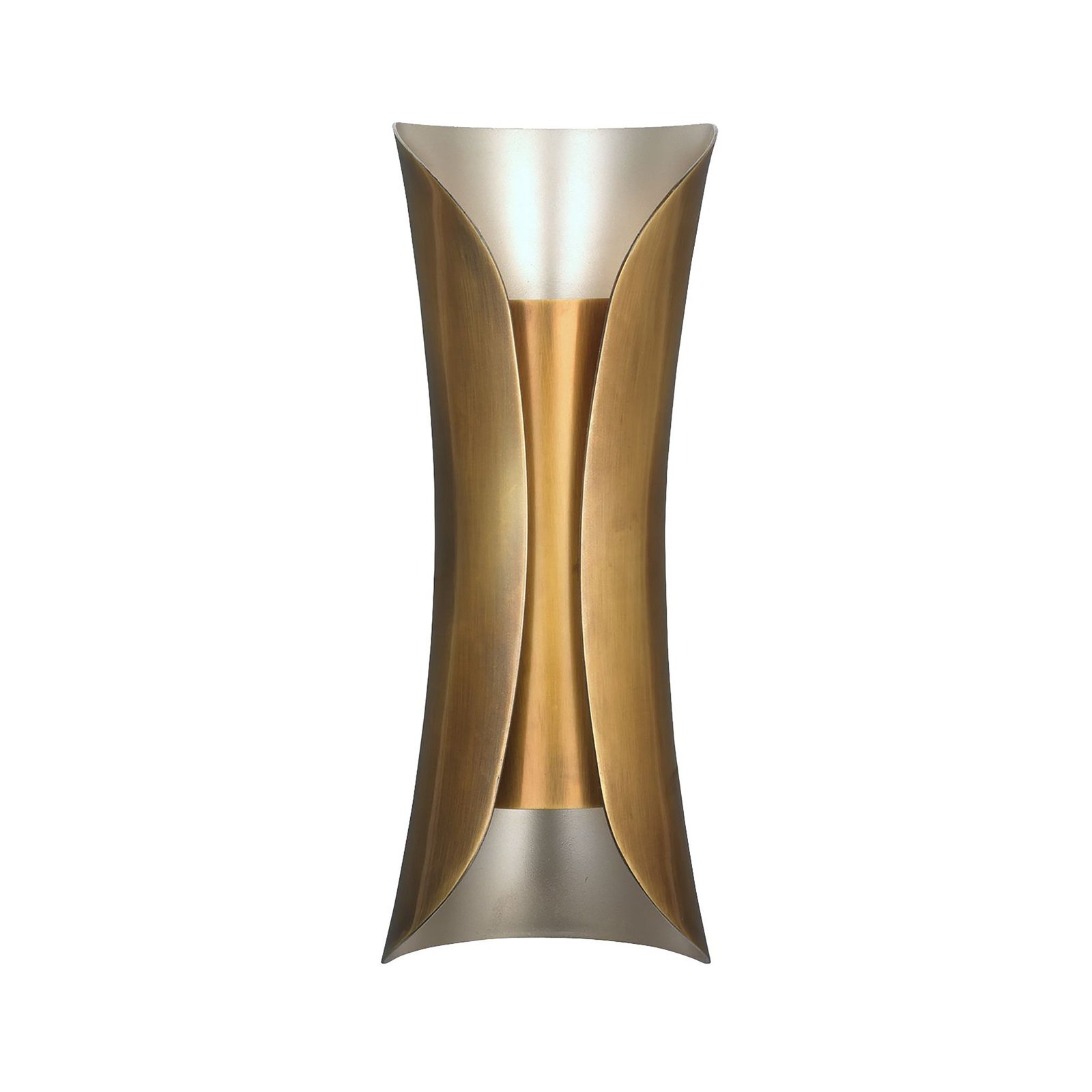 Kalliopi Chain Detail Clear Drop Glass Brass Wall Sconce