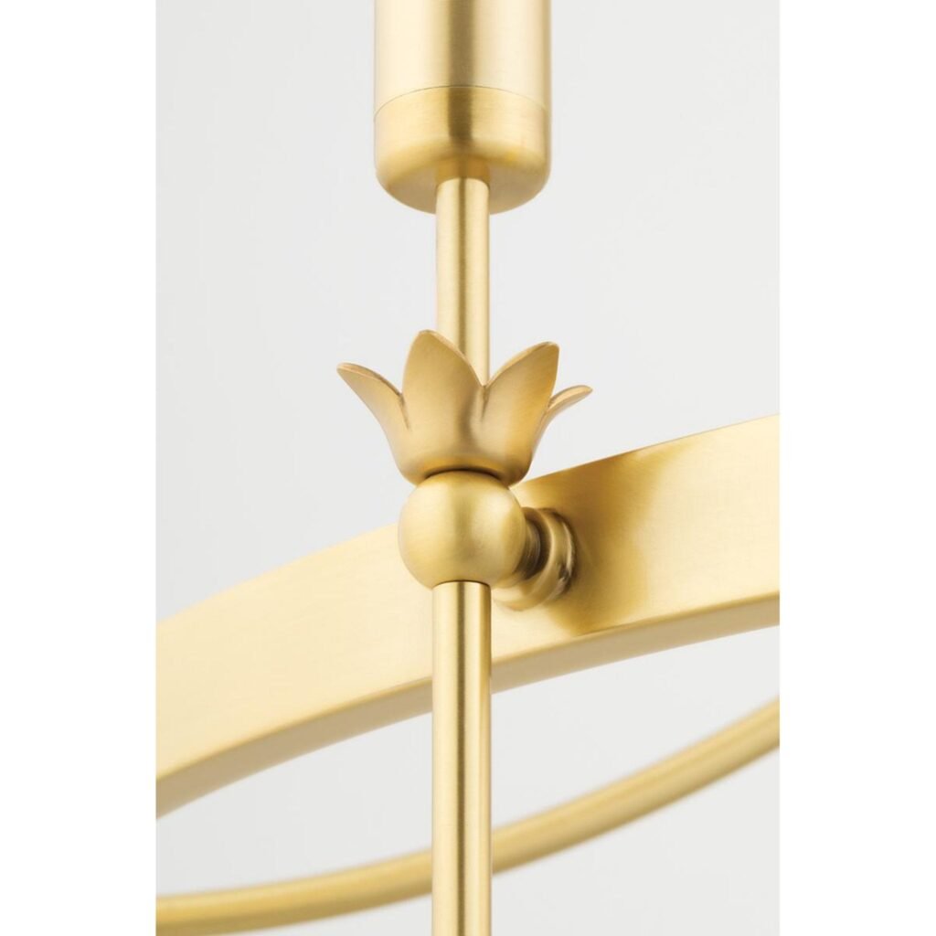 Borsh Ten Two Candle Brass Ring Chandelier – image 2