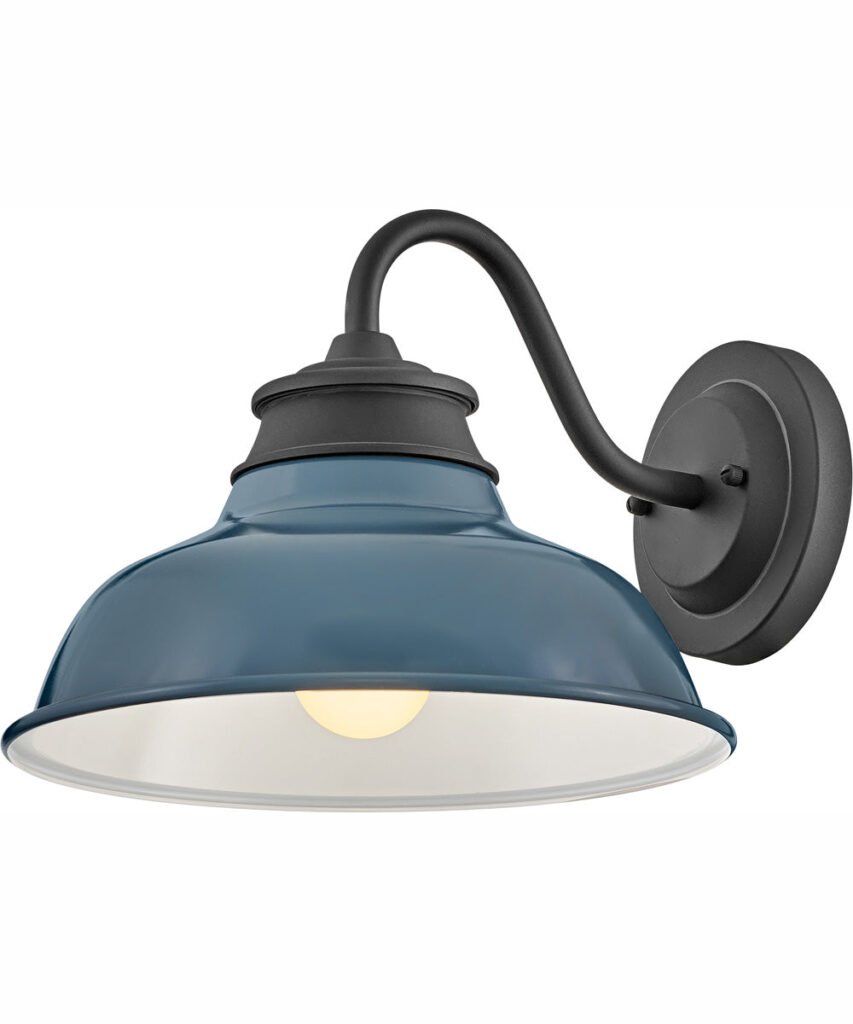 Gramvousa Blue Detail Black Barn Outdoor Wall Light – image 3