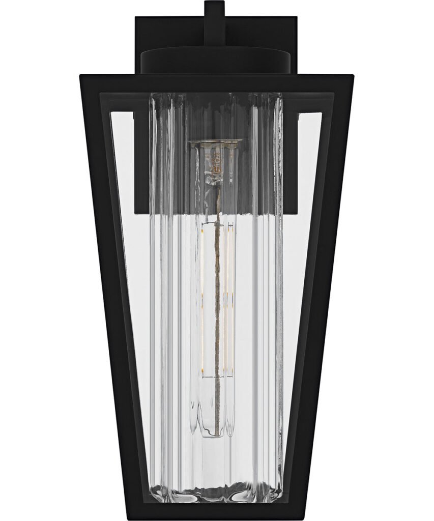 Tylisos Trapezoid Shaped Black Lantern Outdoor Wall Light – image 3