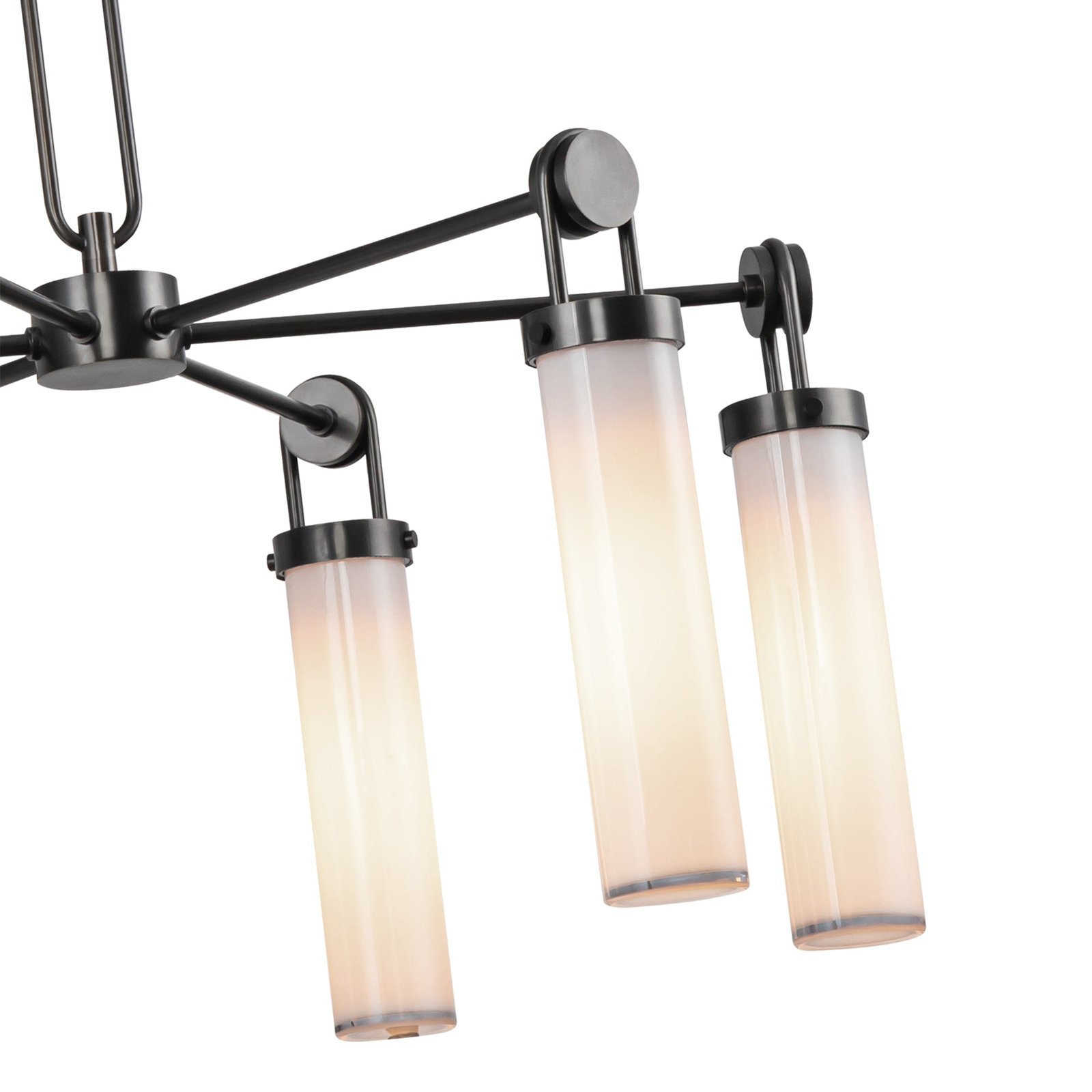 Brolo Opal Glass Head Industrial Ring Chandelier – image 2