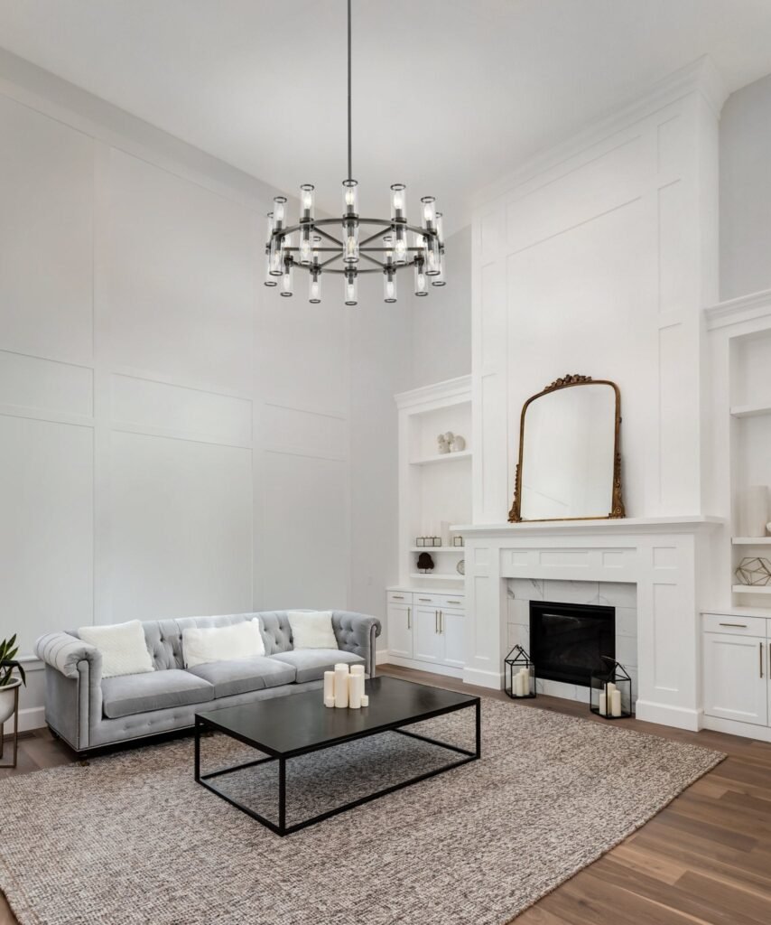 Algaida Brass Ring Clear Glass Cylinder Chandelier – image 3