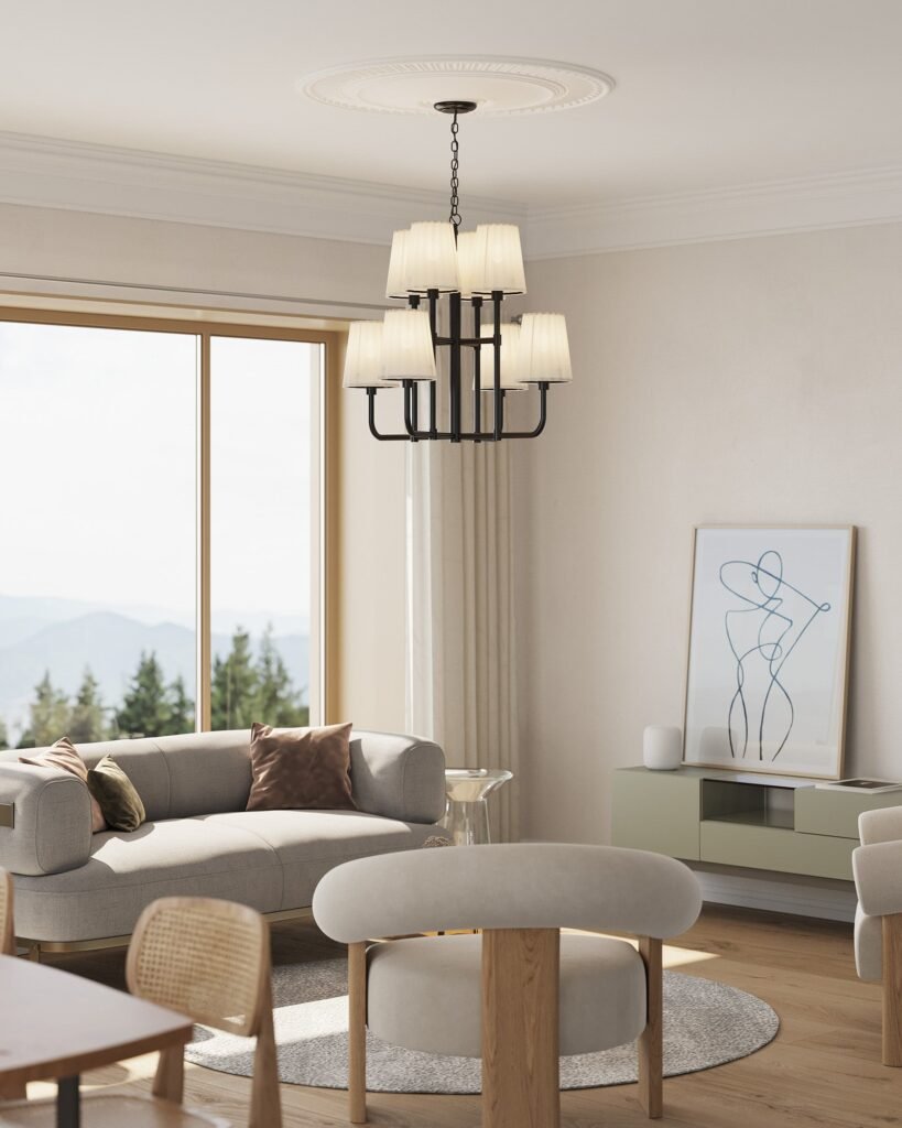 Capranica Sekiz Opal Camlı Avize – image 2