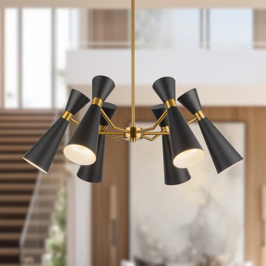 Giardini Konik Metal Başlıklı Altın Detaylı Avize – görsel 2