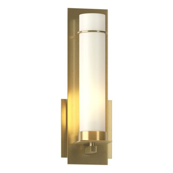 Petritoli Opal Cylinder Glass Vertical Framed Wall Sconce