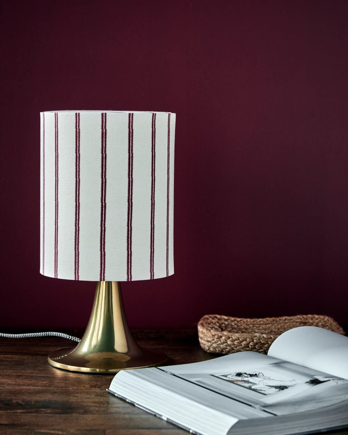 Slano Tulip Base Antique Brass Table Lamp