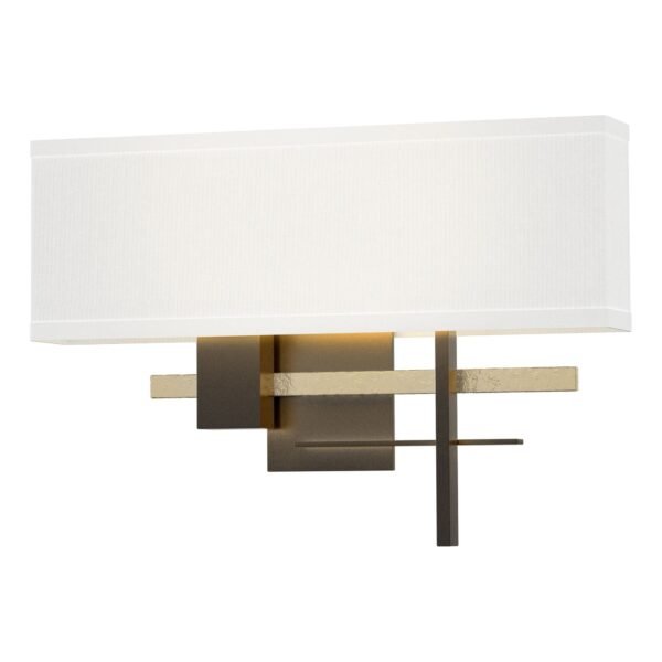 Monterubbiano Horizontal Fabric Shade Steel Framed Wall Sconce