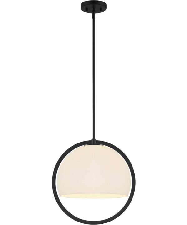 Damour Ring Opal Glass Black Pendant