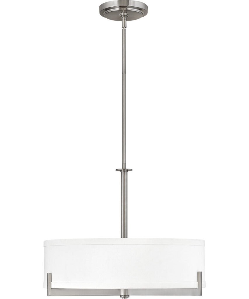 Peyriac Nickel Framed Drum Chandelier