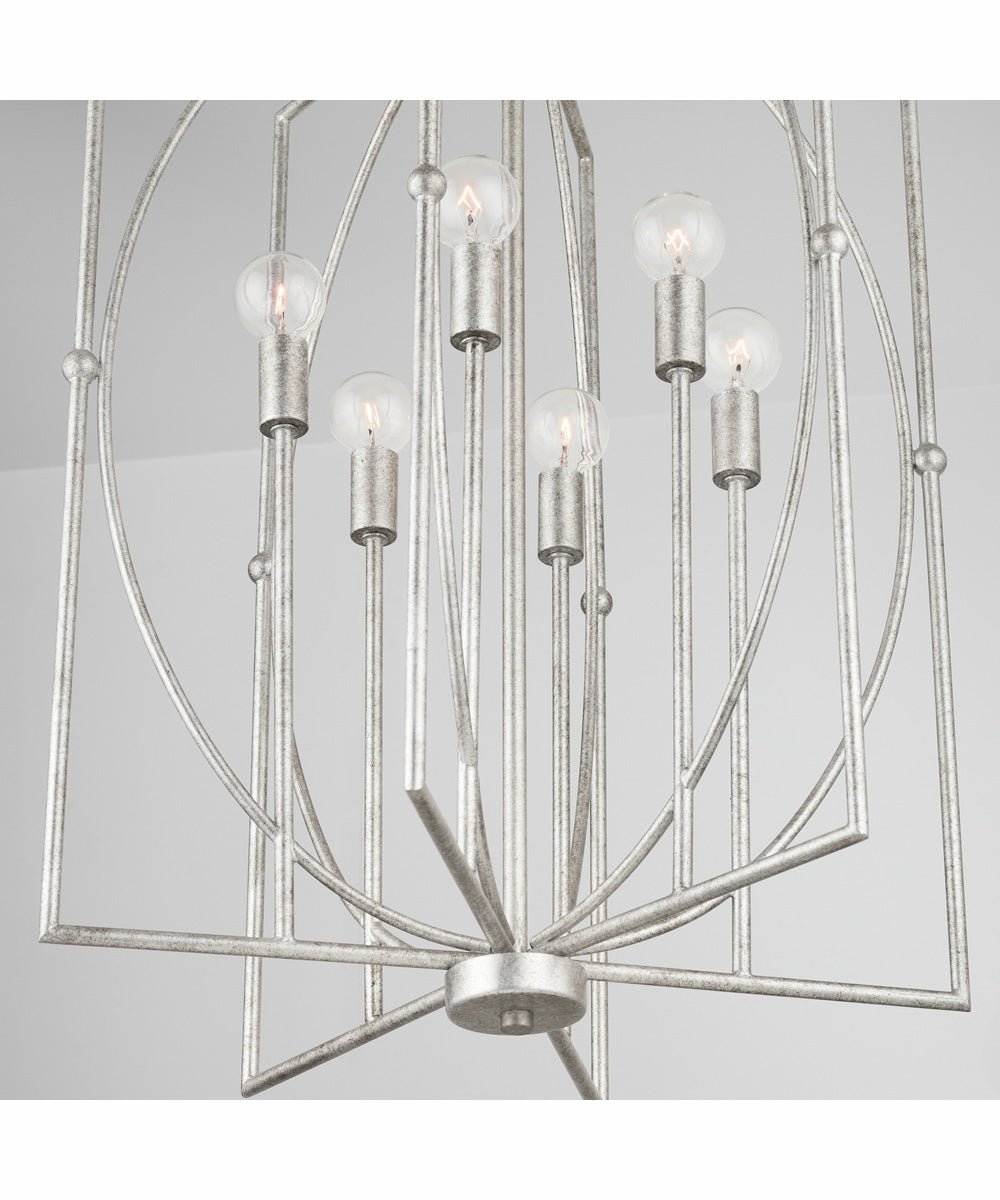 Frontignan Antique Silver Cage Chandelier – image 2