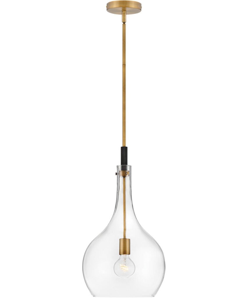 Vias Drop Shaped Clear Glass Pendant
