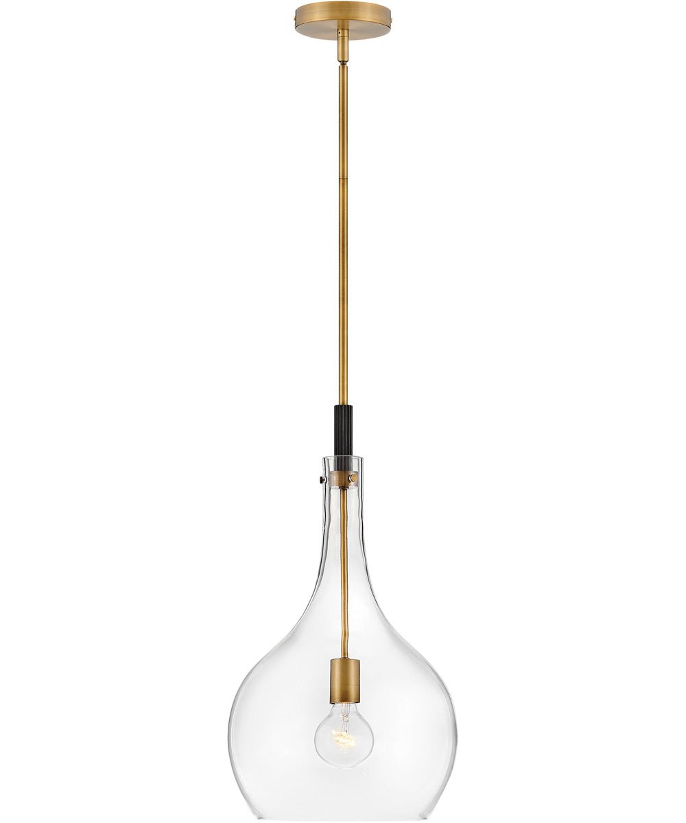Vias Drop Shaped Clear Glass Pendant