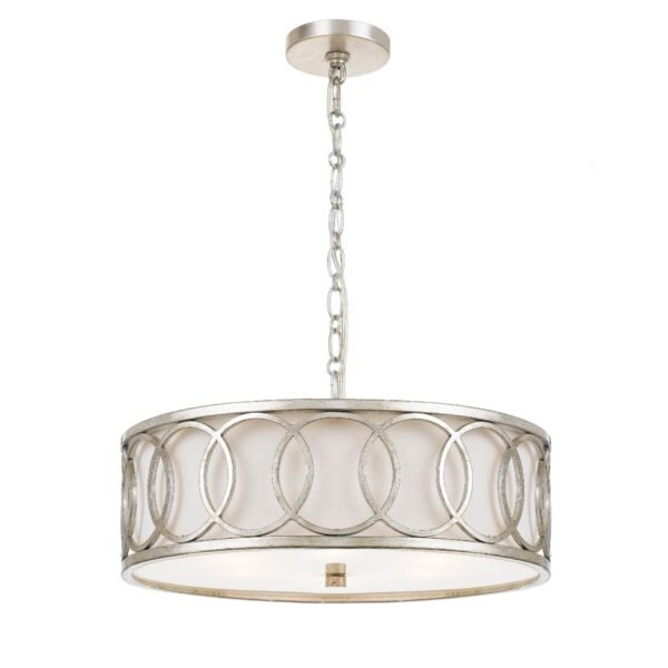 Misano Ring Patterned Fabric Drum Chandelier