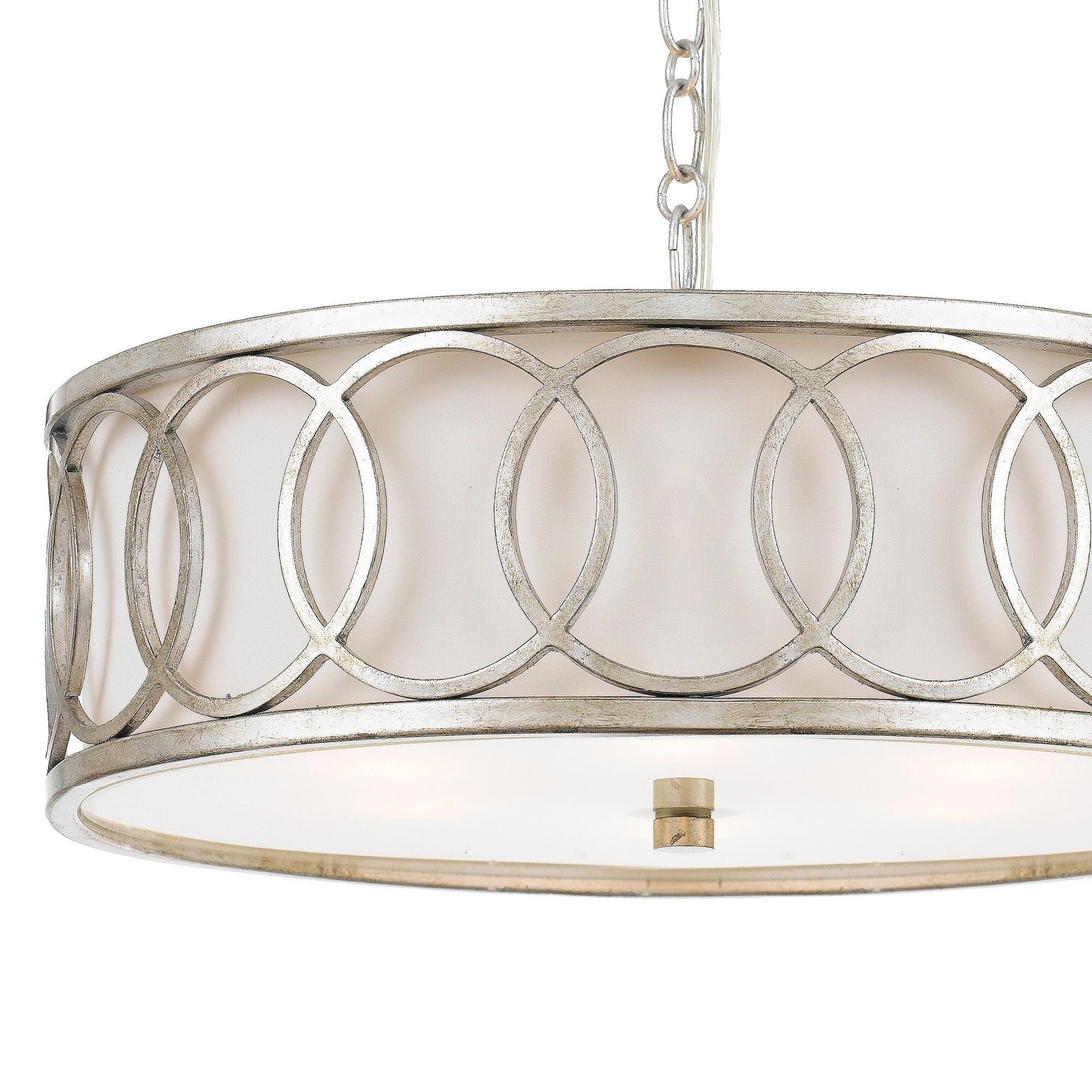 Misano Ring Patterned Fabric Drum Chandelier – image 2