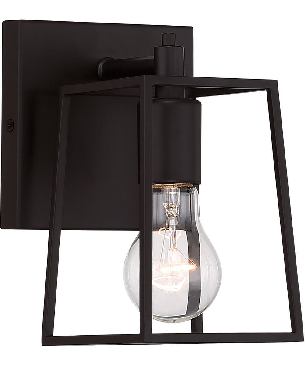 Monsaraz Compact Clear Glass Matte Black Steel Wall Sconce – image 2