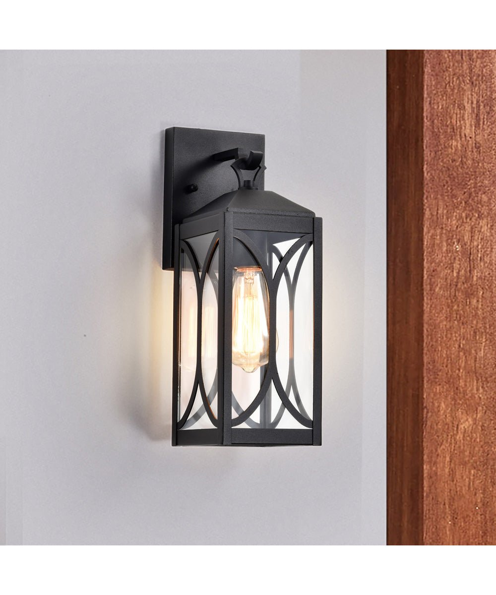 Gorgona Slim Curved Framed Black Lantern Outdoor Wall Light – image 2