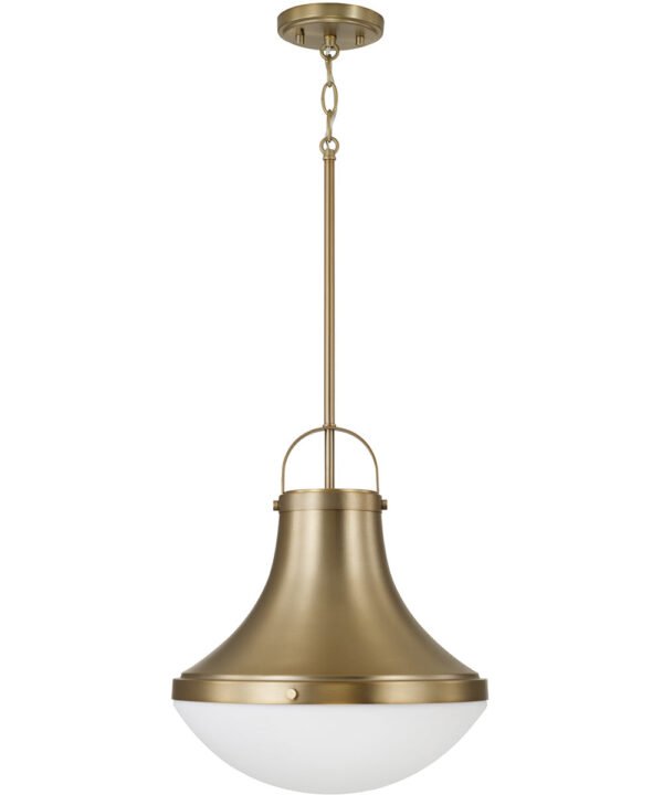 Argeles Antiqued Brass Dome Pendant