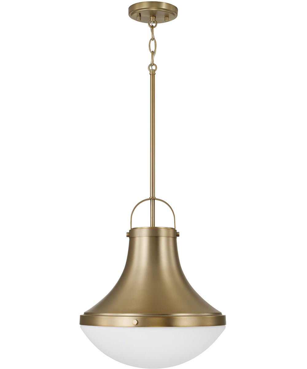Argeles Antiqued Brass Dome Pendant