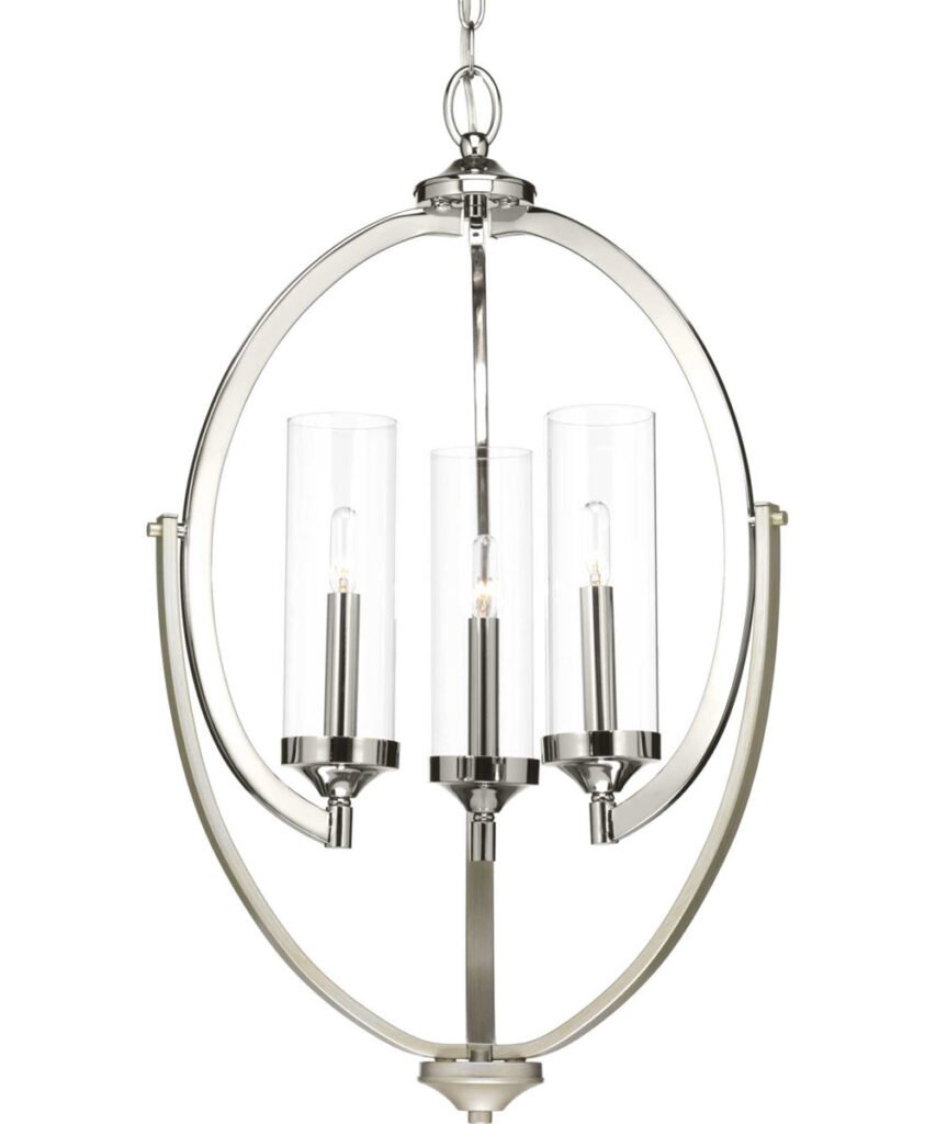 Afytos Polished Nickel Oval Cage Chandelier