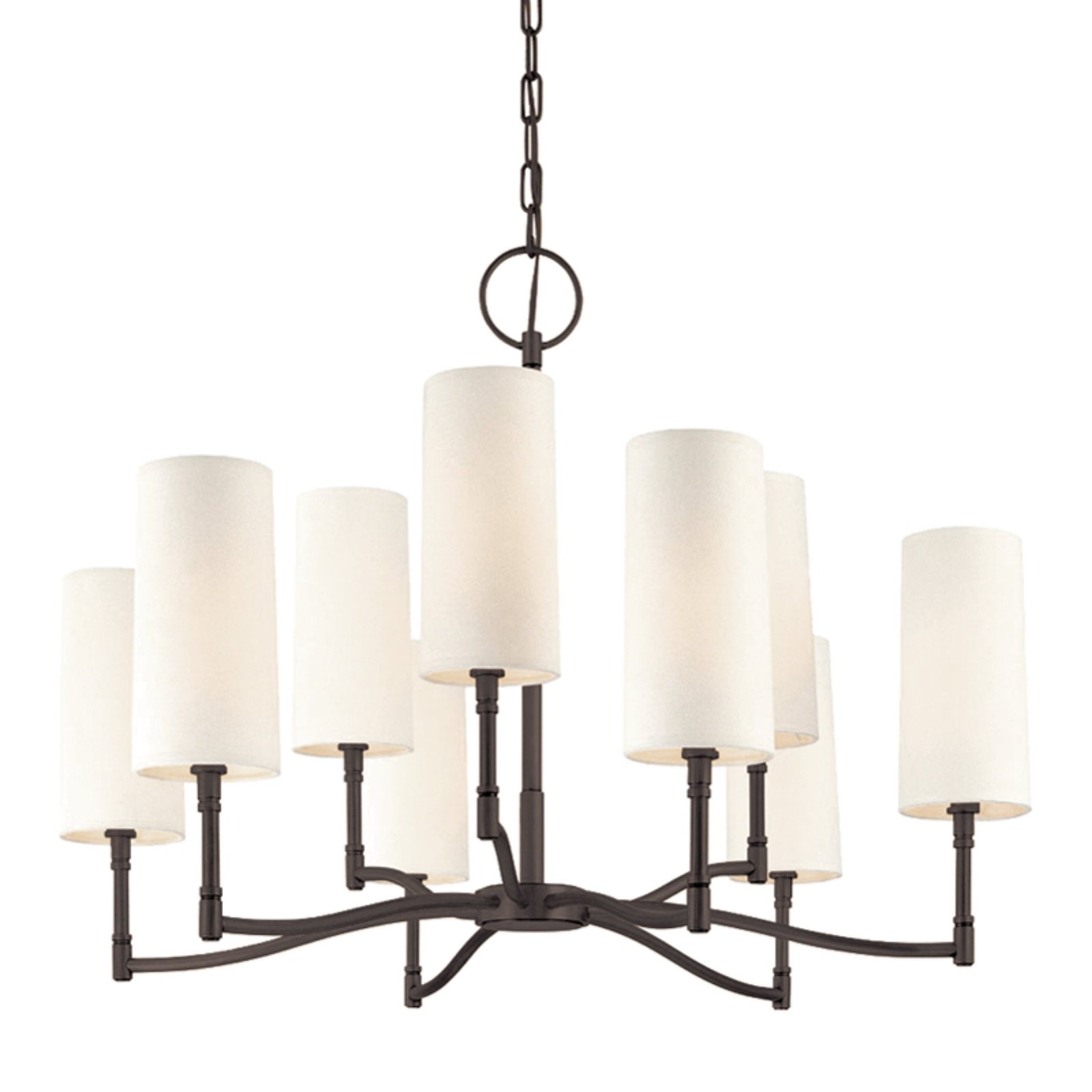 Qeparo Linen Head Vintage Bronze Chandelier