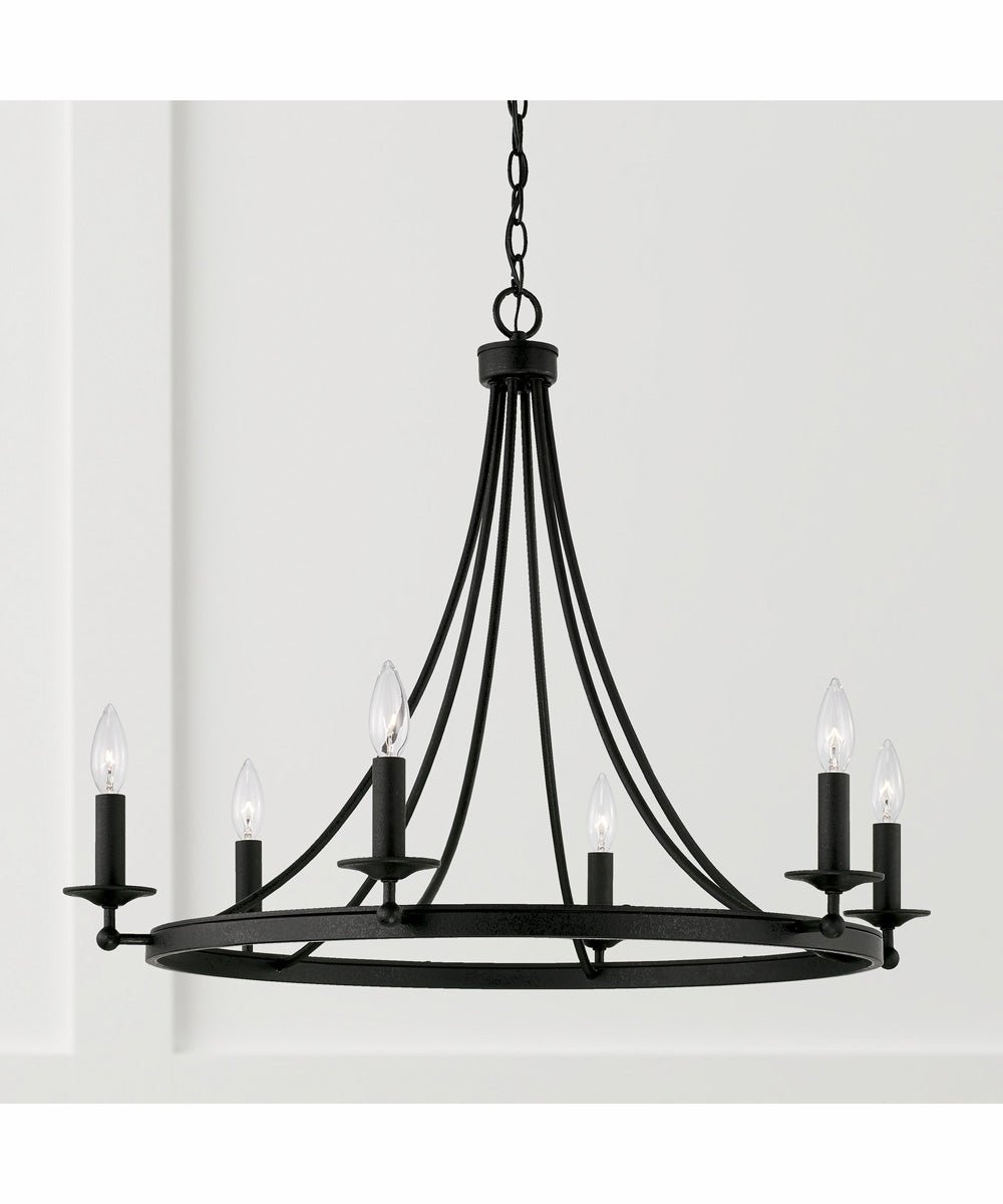 Agde Black Iron Candle Chandelier – image 3