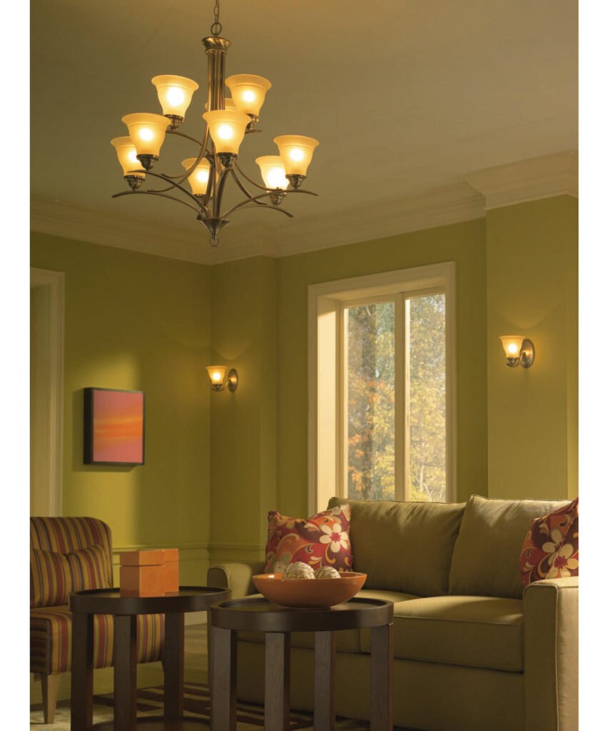 Lodeve Classic Frosted Glass Nickel Chandelier – image 2