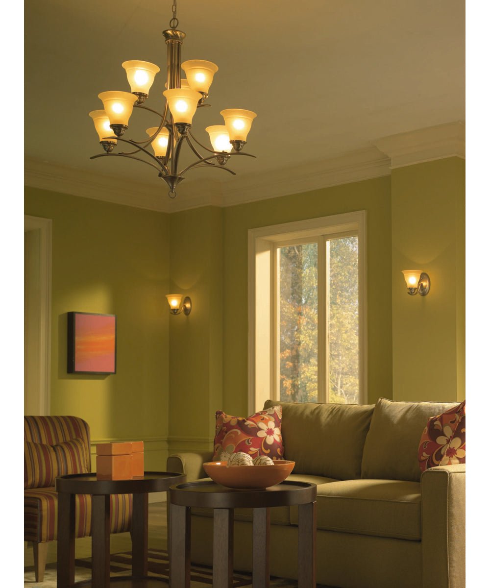 Lodeve Classic Frosted Glass Nickel Chandelier – image 2