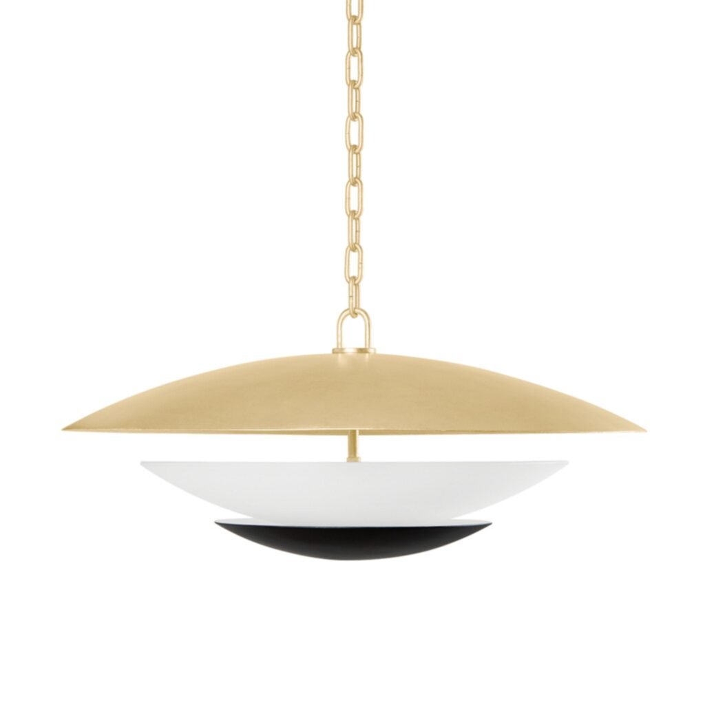 Torrechiara Gold Leaf Low Dome Pendant